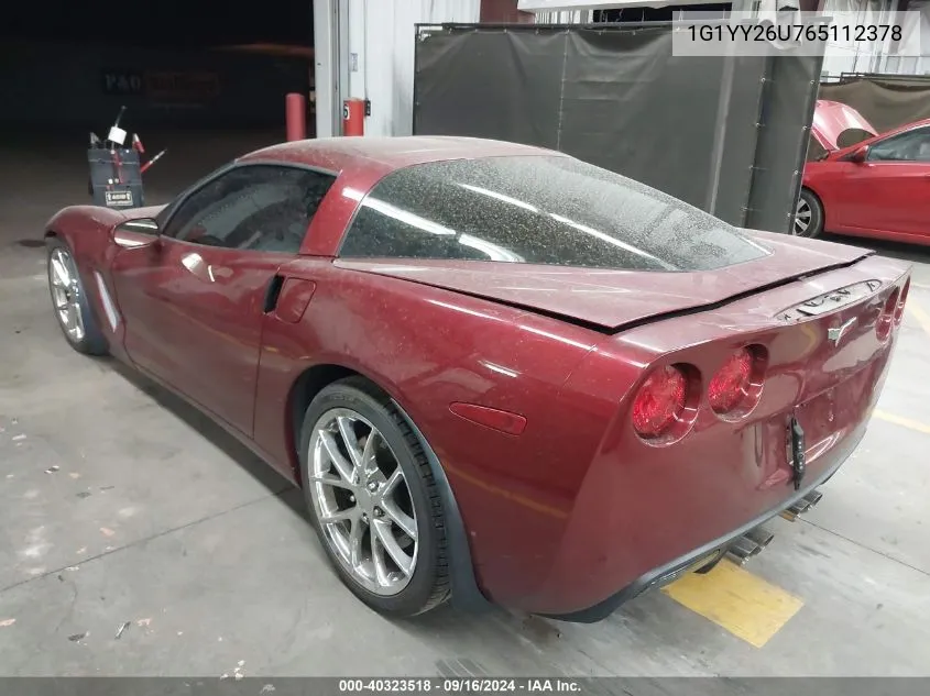 1G1YY26U765112378 2006 Chevrolet Corvette