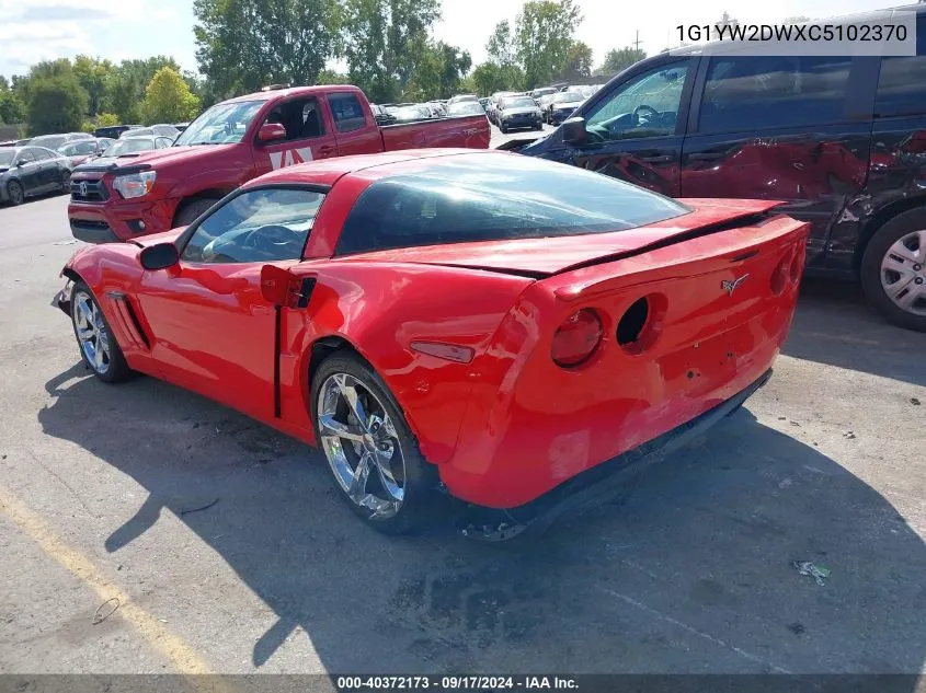 2012 Chevrolet Corvette Grand Sport VIN: 1G1YW2DWXC5102370 Lot: 40372173