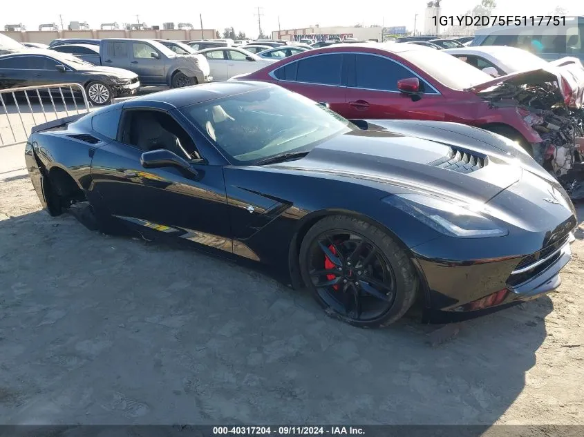 2015 Chevrolet Corvette Stingray 2Lt VIN: 1G1YD2D75F5117751 Lot: 40317204