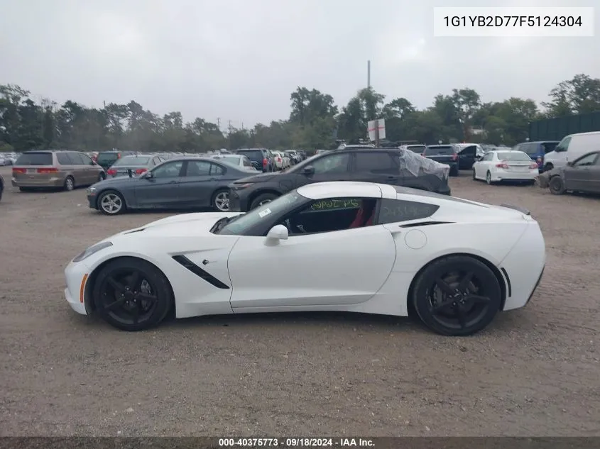 1G1YB2D77F5124304 2015 Chevrolet Corvette Stingray 1Lt