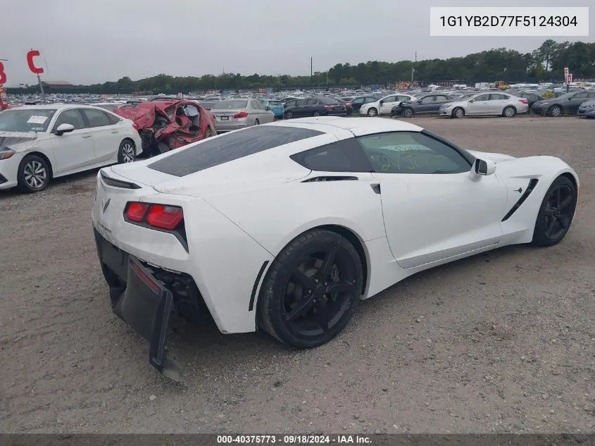 2015 Chevrolet Corvette Stingray 1Lt VIN: 1G1YB2D77F5124304 Lot: 40375773