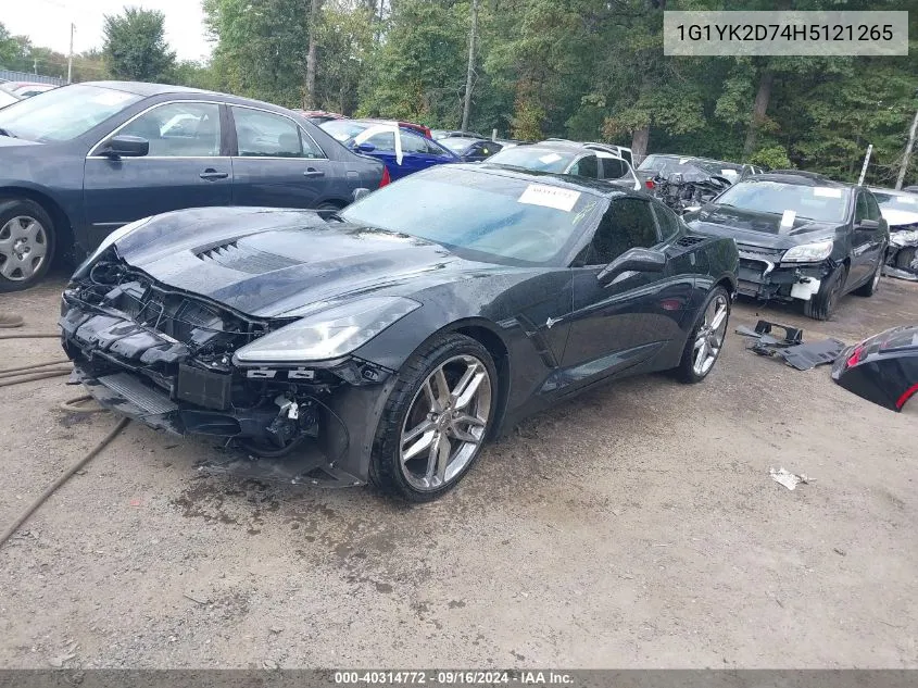 2017 Chevrolet Corvette Stingray Z51 VIN: 1G1YK2D74H5121265 Lot: 40314772