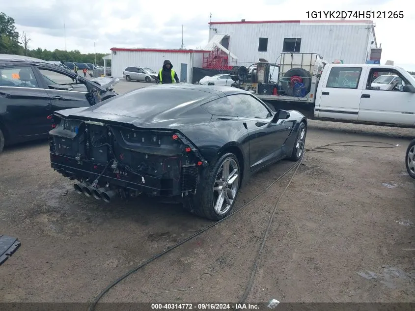 2017 Chevrolet Corvette Stingray Z51 VIN: 1G1YK2D74H5121265 Lot: 40314772