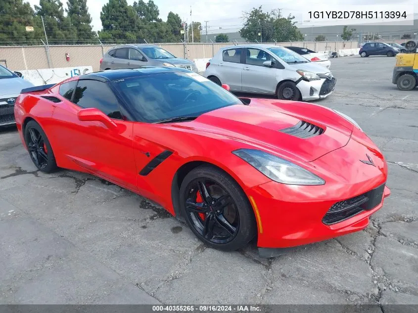 1G1YB2D78H5113394 2017 Chevrolet Corvette Stingray