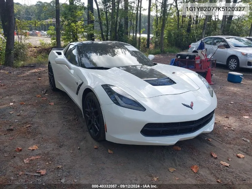 2019 Chevrolet Corvette Stingray VIN: 1G1YB2D77K5120327 Lot: 40332057