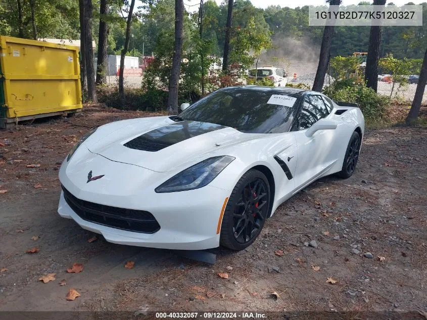 2019 Chevrolet Corvette Stingray VIN: 1G1YB2D77K5120327 Lot: 40332057