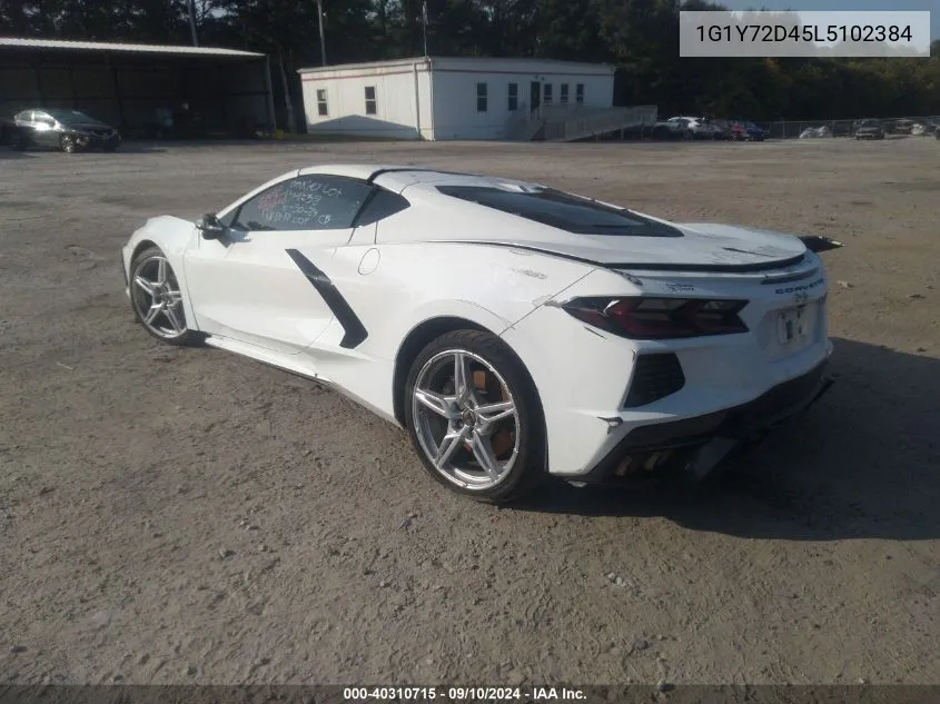 2020 Chevrolet Corvette Stingray 2Lt VIN: 1G1Y72D45L5102384 Lot: 40310715