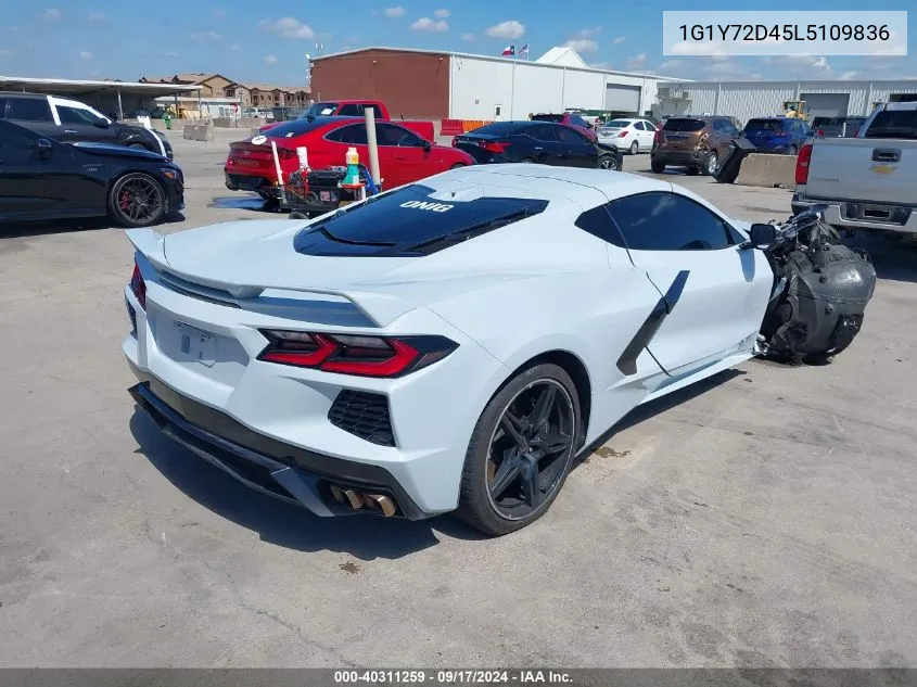 2020 Chevrolet Corvette Stingray Rwd 2Lt VIN: 1G1Y72D45L5109836 Lot: 40311259