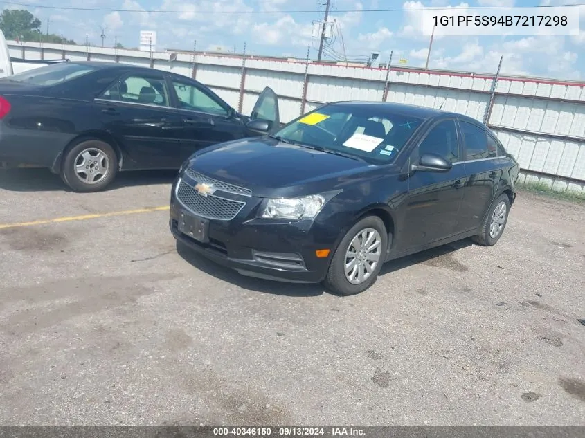 1G1PF5S94B7217298 2011 Chevrolet Cruze 1Lt