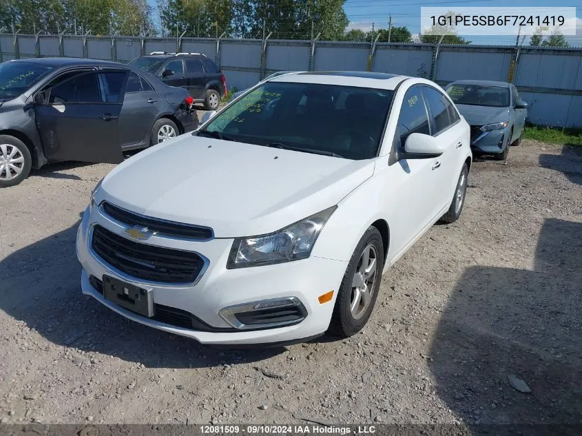 2015 Chevrolet Cruze VIN: 1G1PE5SB6F7241419 Lot: 12081509