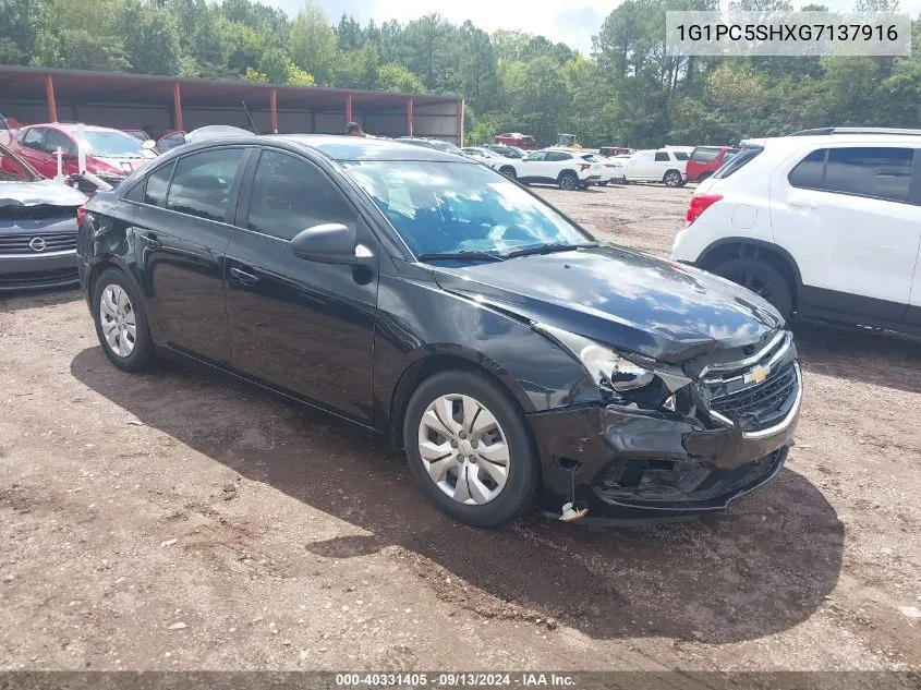 1G1PC5SHXG7137916 2016 Chevrolet Cruze Limited Ls Auto