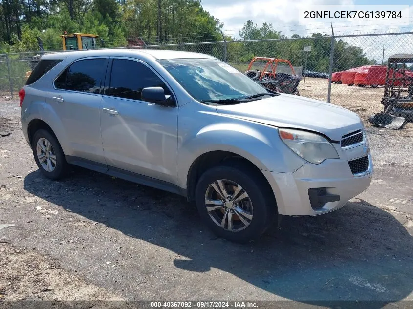 2012 Chevrolet Equinox Ls VIN: 2GNFLCEK7C6139784 Lot: 40367092