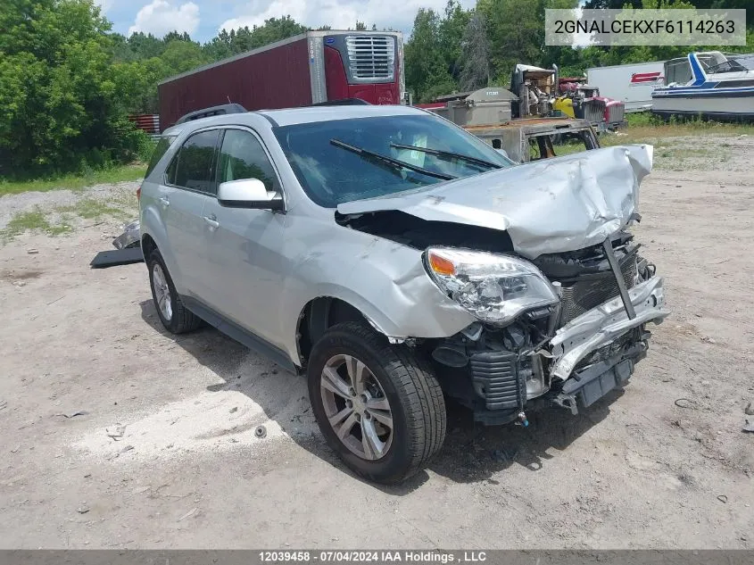 2015 Chevrolet Equinox VIN: 2GNALCEKXF6114263 Lot: 12039458