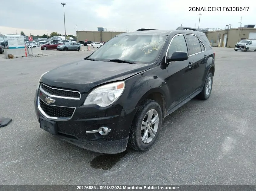 2015 Chevrolet Equinox Lt VIN: 2GNALCEK1F6308647 Lot: 20176685