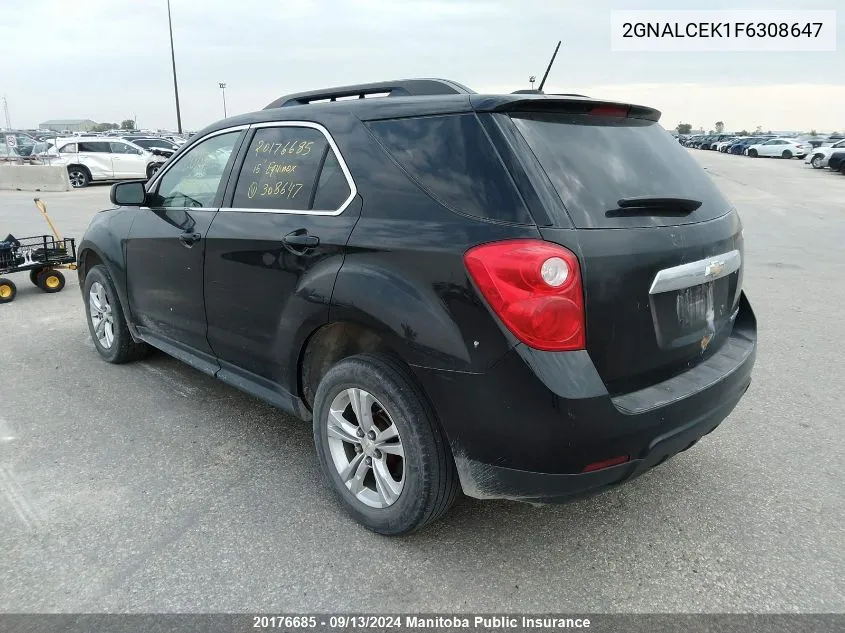 2015 Chevrolet Equinox Lt VIN: 2GNALCEK1F6308647 Lot: 20176685