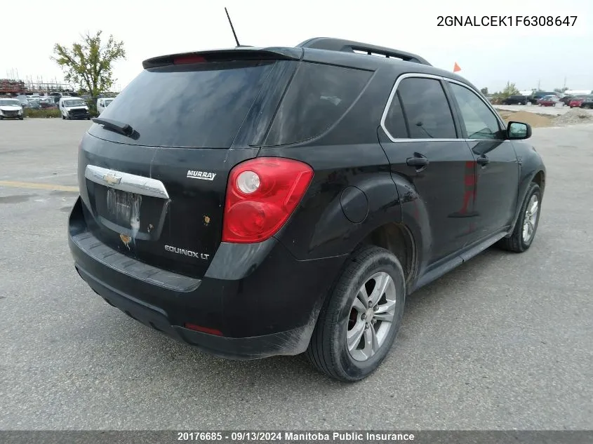 2015 Chevrolet Equinox Lt VIN: 2GNALCEK1F6308647 Lot: 20176685