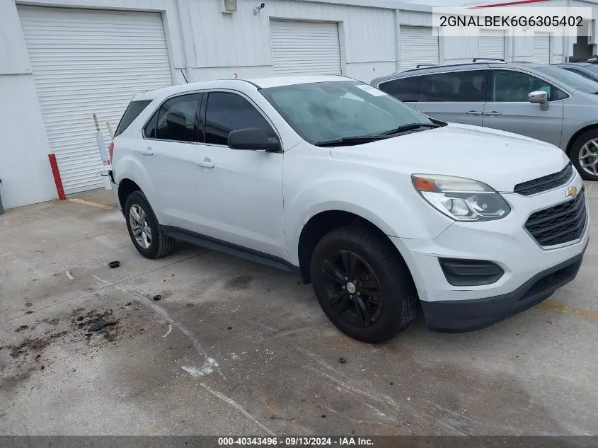 2GNALBEK6G6305402 2016 Chevrolet Equinox Ls