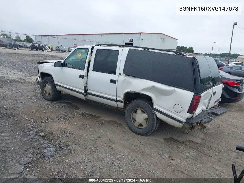 1997 Chevrolet Suburban 1500 VIN: 3GNFK16RXVG147078 Lot: 40342725