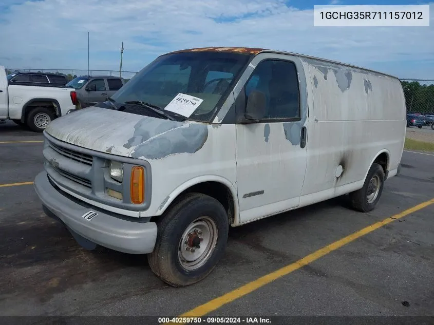 2001 Chevrolet Express VIN: 1GCHG35R711157012 Lot: 40259750