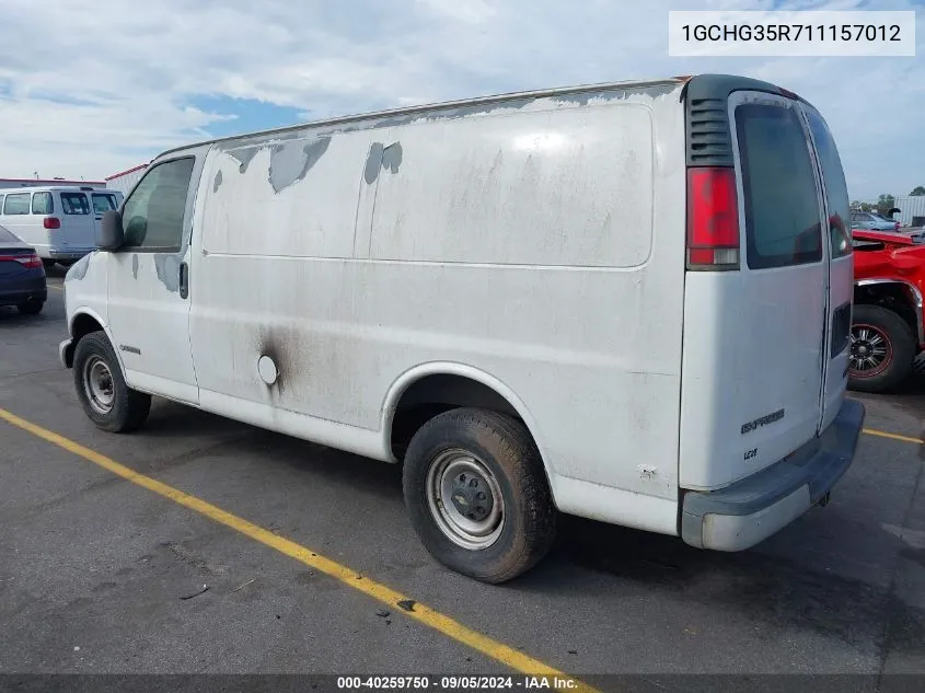 2001 Chevrolet Express VIN: 1GCHG35R711157012 Lot: 40259750