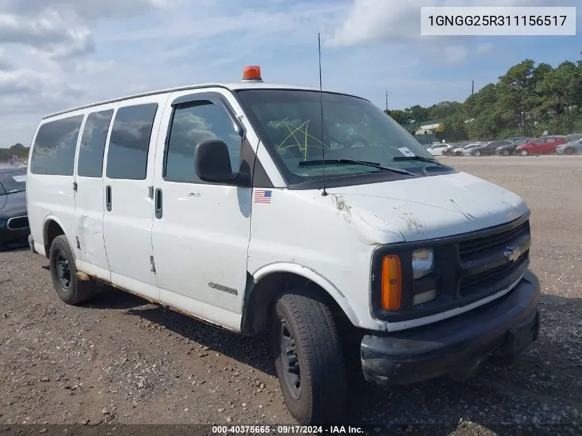 2001 Chevrolet Express VIN: 1GNGG25R311156517 Lot: 40375665