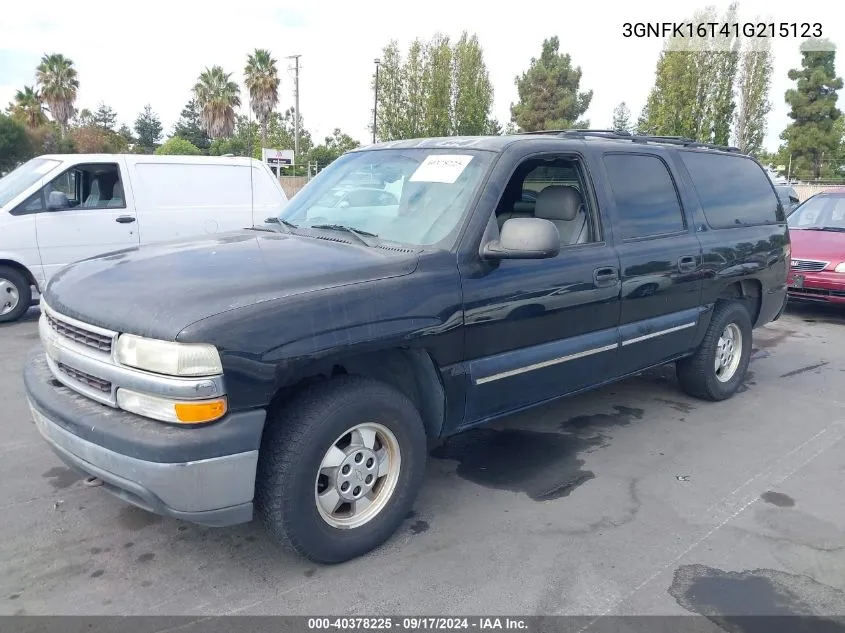 2001 Chevrolet Suburban 1500 Ls VIN: 3GNFK16T41G215123 Lot: 40378225