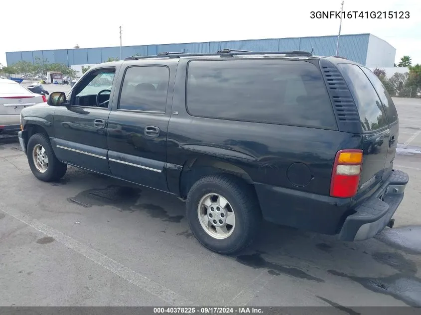 2001 Chevrolet Suburban 1500 Ls VIN: 3GNFK16T41G215123 Lot: 40378225