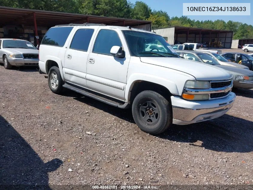 2004 Chevrolet Suburban 1500 Lt VIN: 1GNEC16Z34J138633 Lot: 40362101