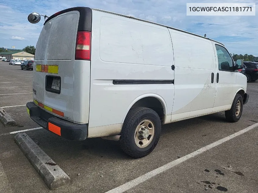 2012 Chevrolet Express G2500 VIN: 1GCWGFCA5C1181771 Lot: 40363911