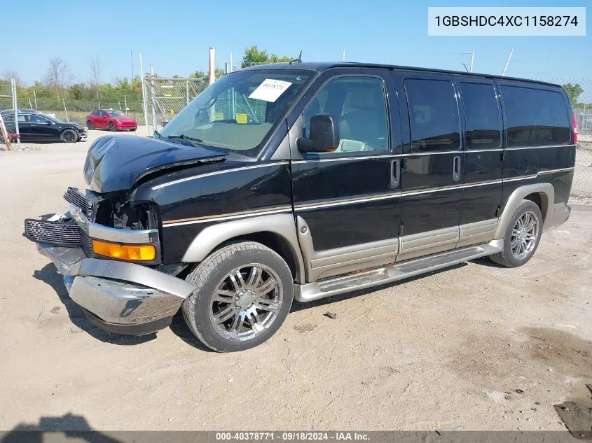 1GBSHDC4XC1158274 2012 Chevrolet Express G1500 3Lt