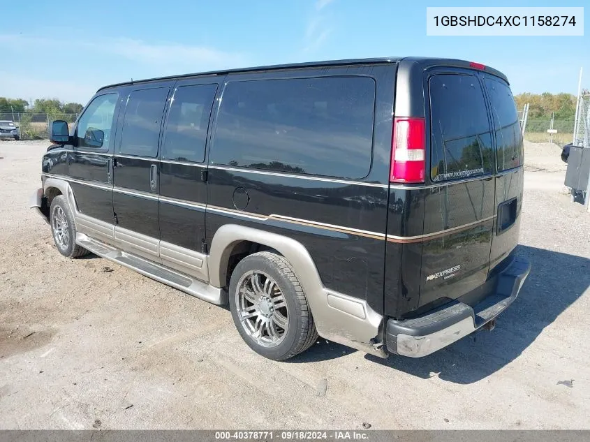 1GBSHDC4XC1158274 2012 Chevrolet Express G1500 3Lt