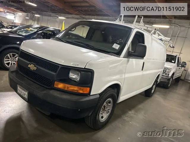 2013 Chevrolet Express 2500 Work Van VIN: 1GCWGFCA7D1151902 Lot: 40386113