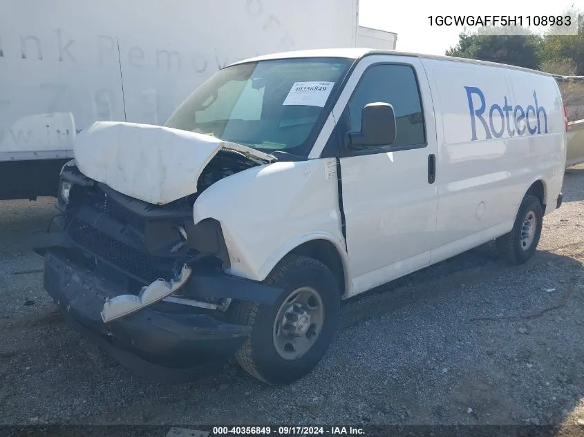 1GCWGAFF5H1108983 2017 Chevrolet Express 2500 Work Van