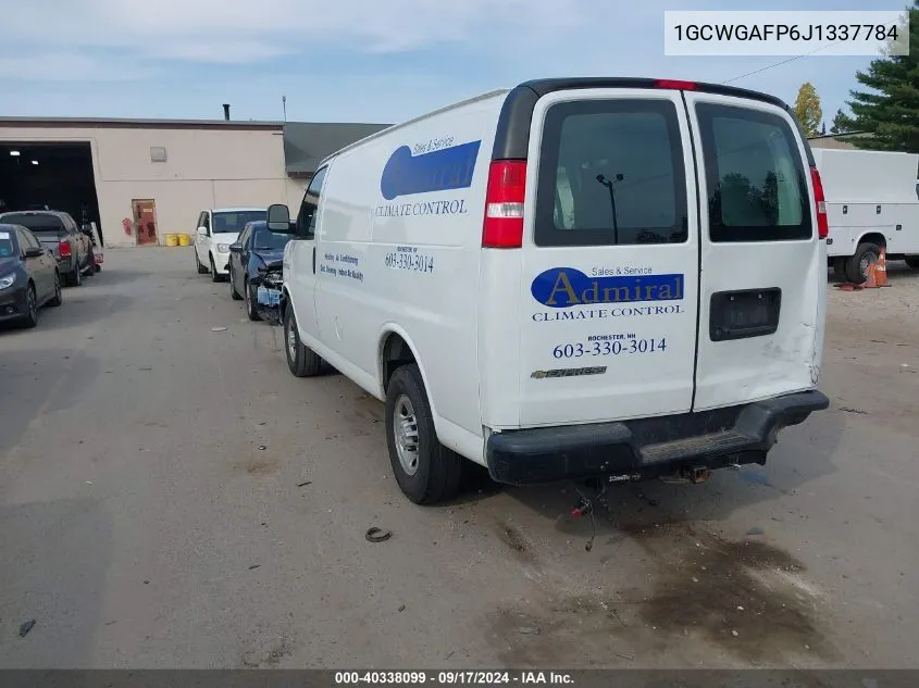 2018 Chevrolet Express 2500 Work Van VIN: 1GCWGAFP6J1337784 Lot: 40338099