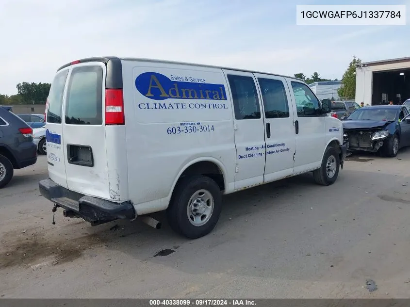 2018 Chevrolet Express 2500 Work Van VIN: 1GCWGAFP6J1337784 Lot: 40338099