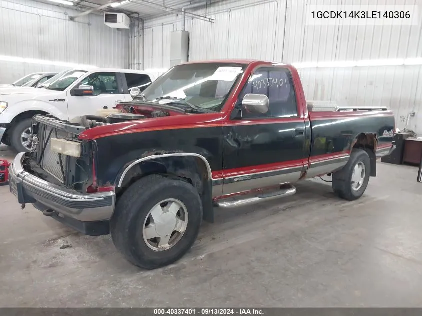 1990 Chevrolet Gmt-400 K1500 VIN: 1GCDK14K3LE140306 Lot: 40337401