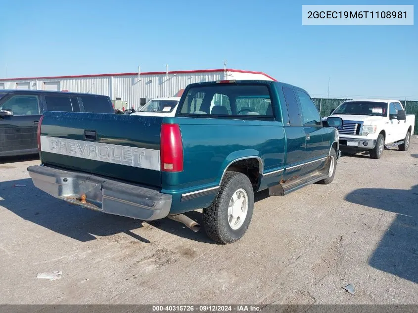 1996 Chevrolet Gmt-400 C1500 VIN: 2GCEC19M6T1108981 Lot: 40315726