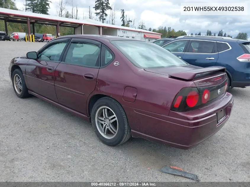 2004 Chevrolet Impala Ls VIN: 2G1WH55KX49302538 Lot: 40366212