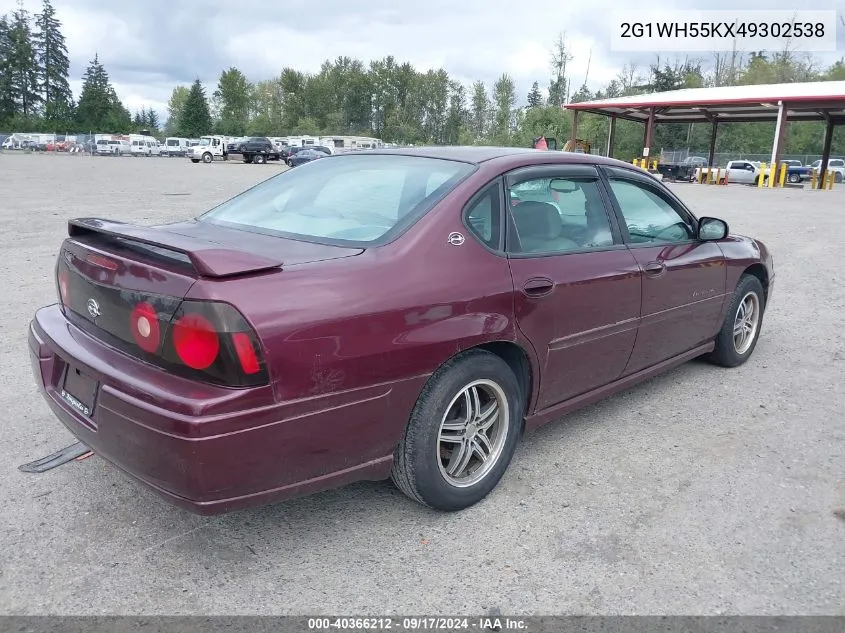 2004 Chevrolet Impala Ls VIN: 2G1WH55KX49302538 Lot: 40366212