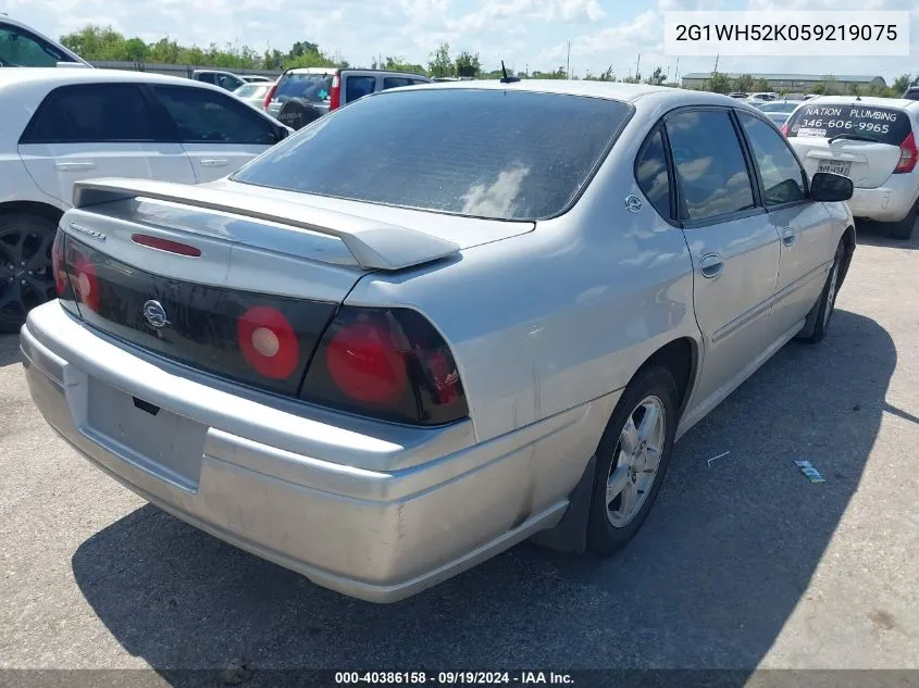 2005 Chevrolet Impala Ls VIN: 2G1WH52K059219075 Lot: 40386158