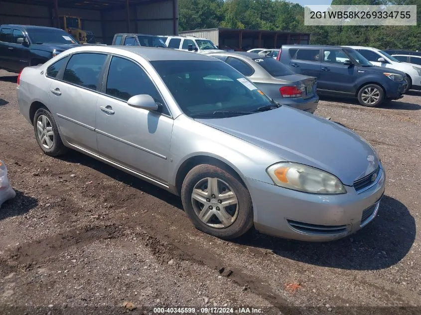 2006 Chevrolet Impala Ls VIN: 2G1WB58K269334755 Lot: 40345599