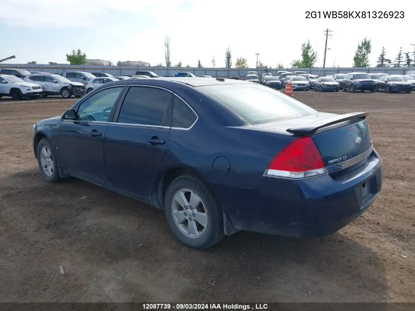 2G1WB58KX81326923 2008 Chevrolet Impala