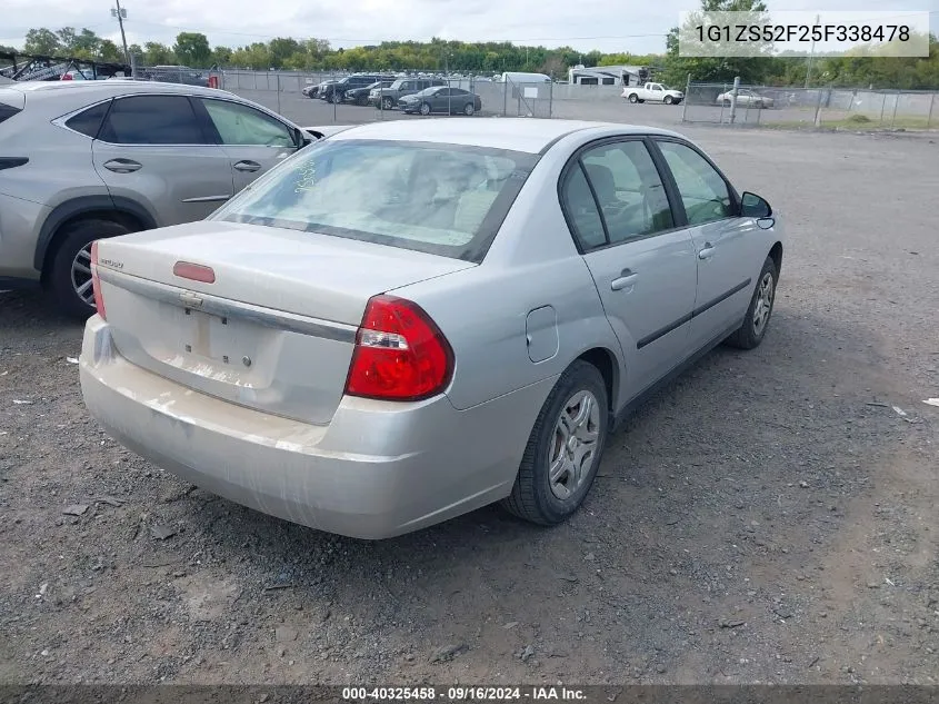 2005 Chevrolet Malibu VIN: 1G1ZS52F25F338478 Lot: 40325458