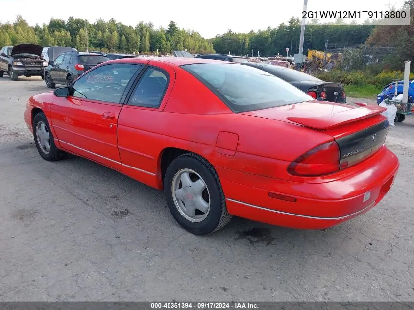 2G1WW12M1T9113800 1996 Chevrolet Monte Carlo Ls