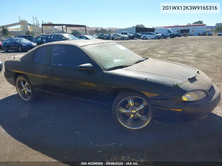 2G1WX12K3W9165316 1998 Chevrolet Monte Carlo Z34 Cmi