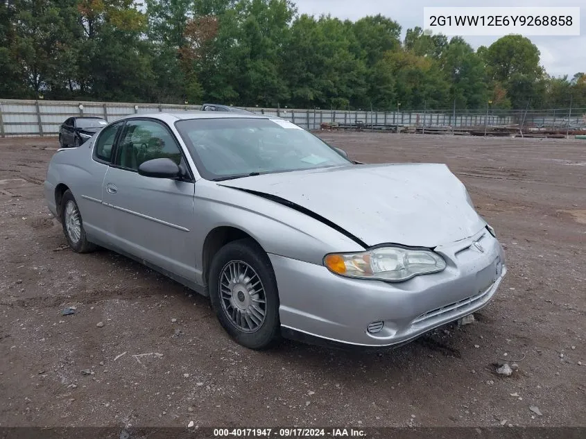 2000 Chevrolet Monte Carlo Ls VIN: 2G1WW12E6Y9268858 Lot: 40171947