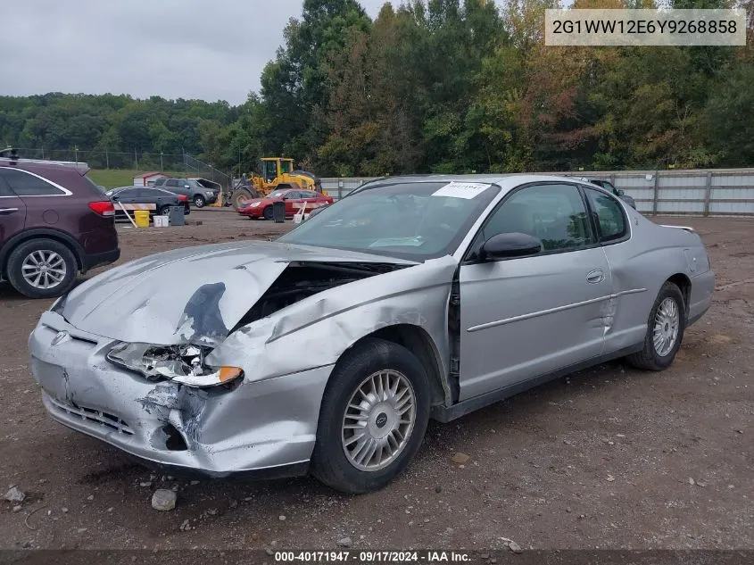 2000 Chevrolet Monte Carlo Ls VIN: 2G1WW12E6Y9268858 Lot: 40171947