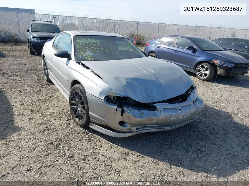 2G1WZ151259323687 2005 Chevrolet Monte Carlo