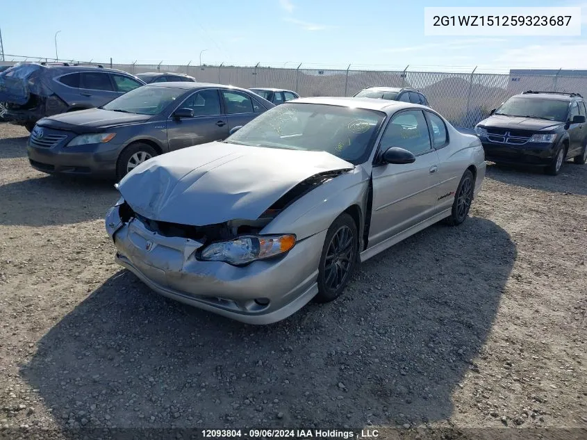 2005 Chevrolet Monte Carlo VIN: 2G1WZ151259323687 Lot: 12093804