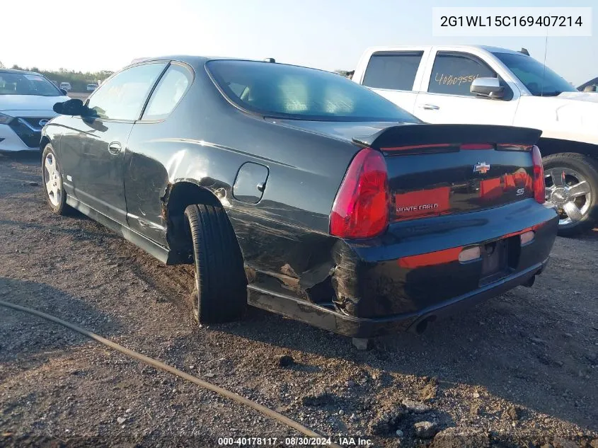 2006 Chevrolet Monte Carlo Ss VIN: 2G1WL15C169407214 Lot: 40178117